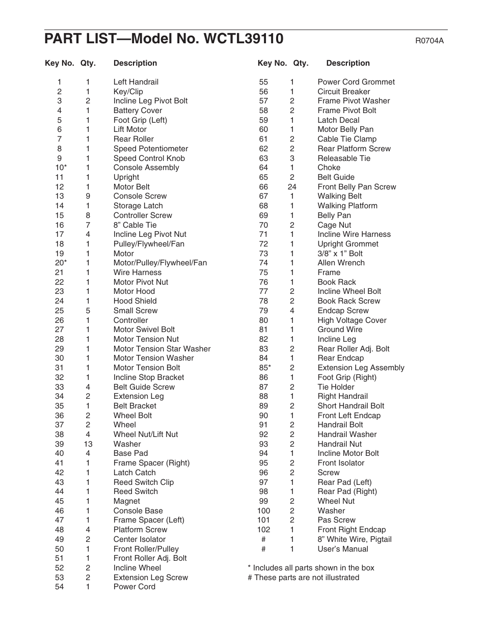Weslo WCTL39110 User Manual | Page 18 / 19