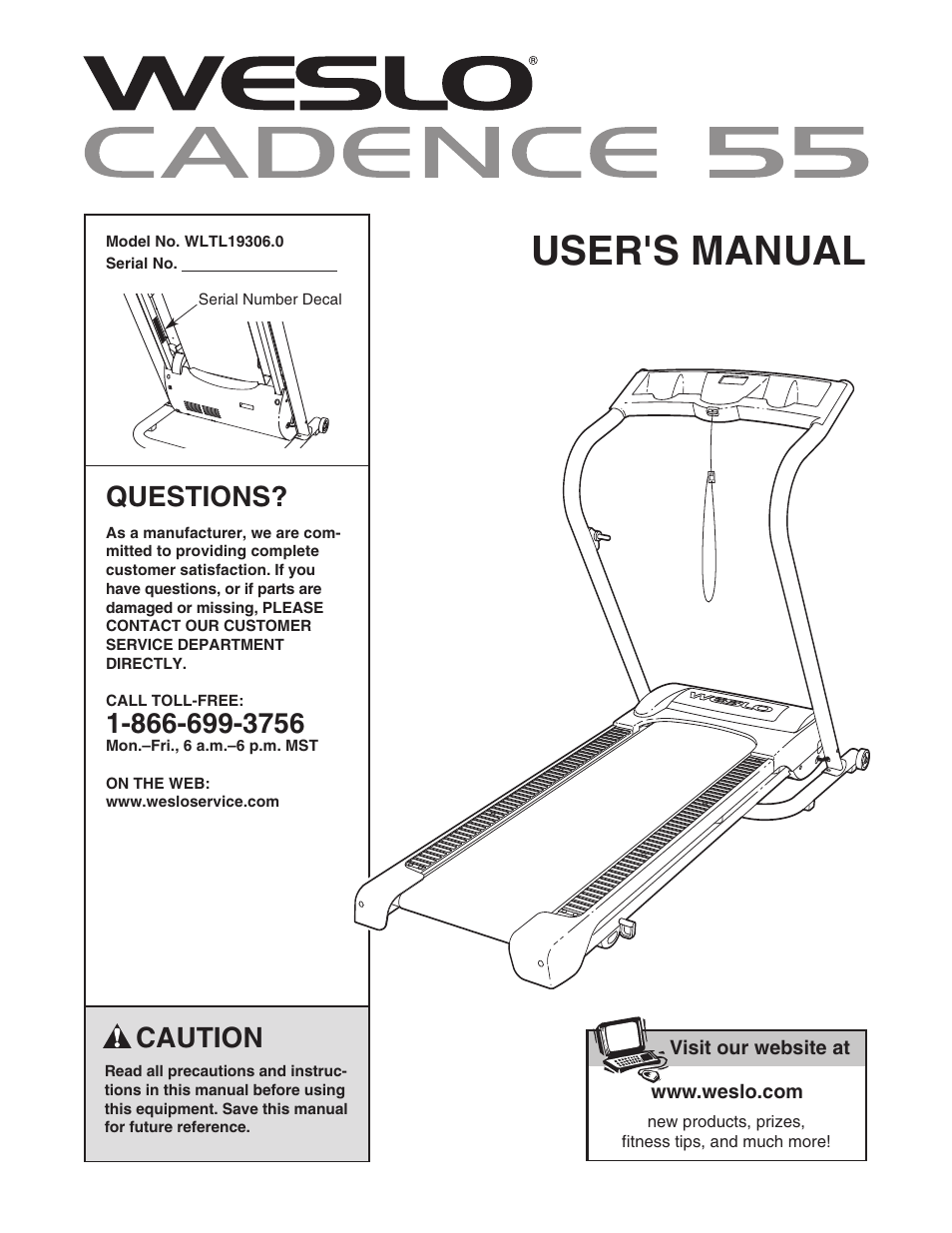 Weslo WLTL19306.0 User Manual | 19 pages