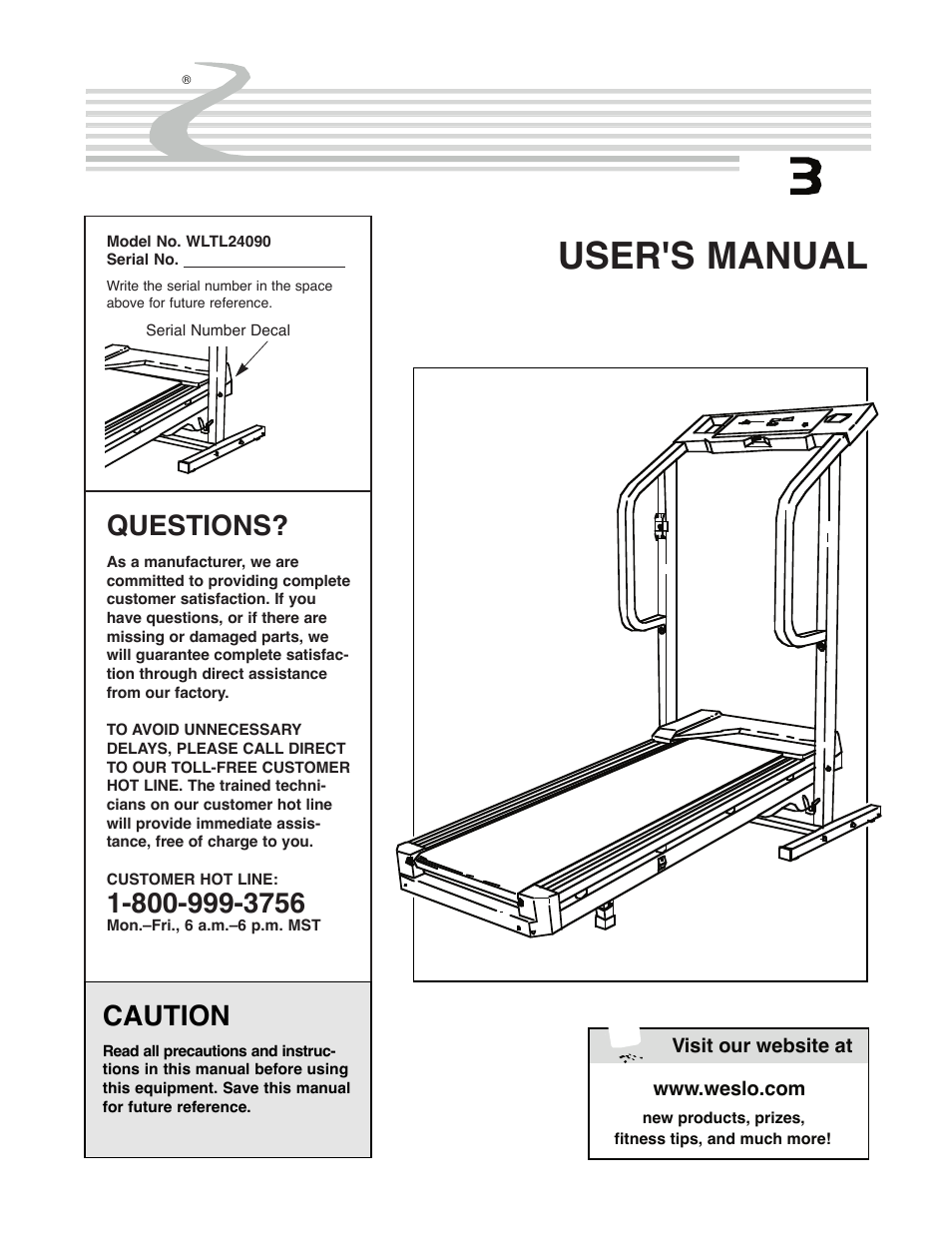 Weslo WLTL24090 User Manual | 18 pages