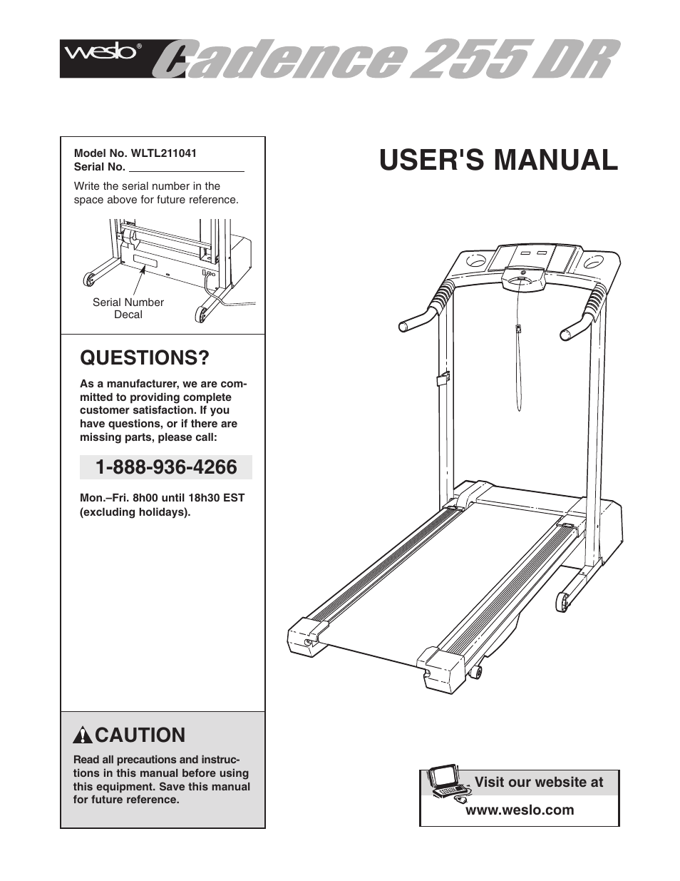 Weslo WLTL211041 User Manual | 19 pages