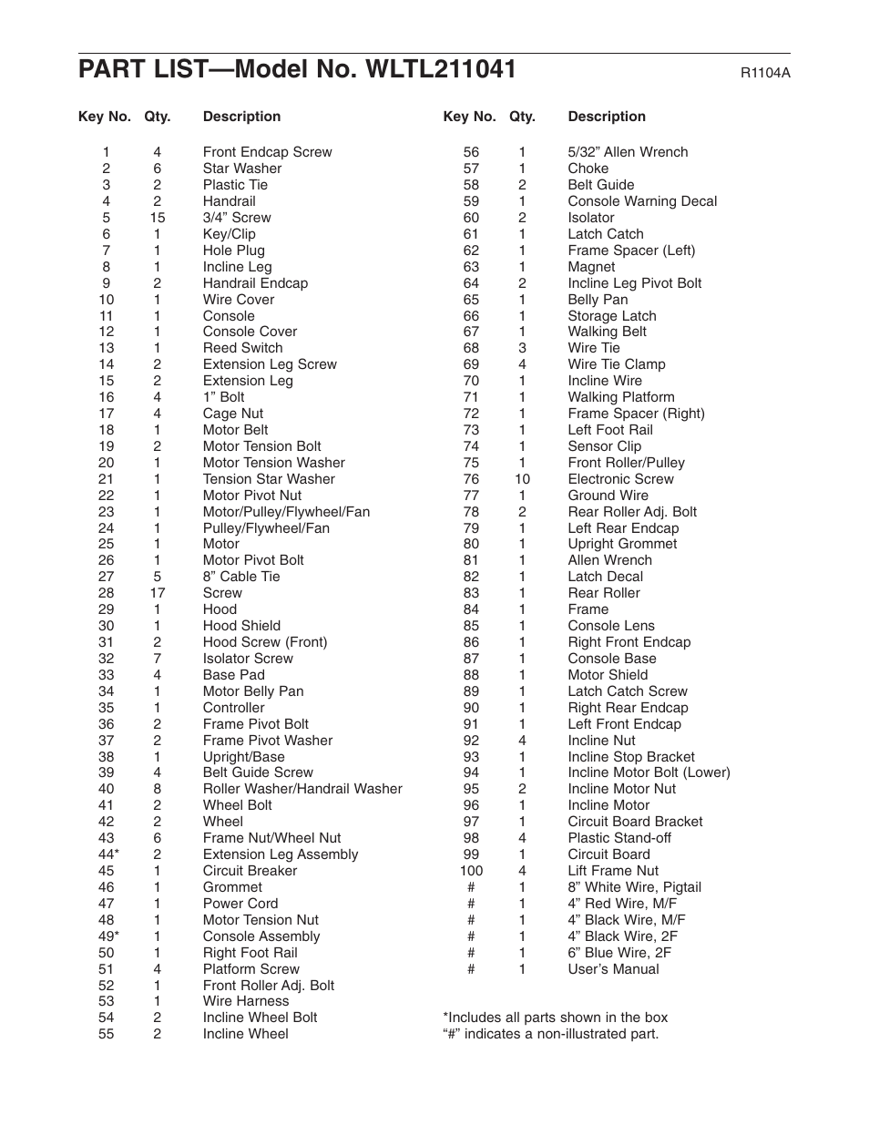 Weslo WLTL211041 User Manual | Page 17 / 19