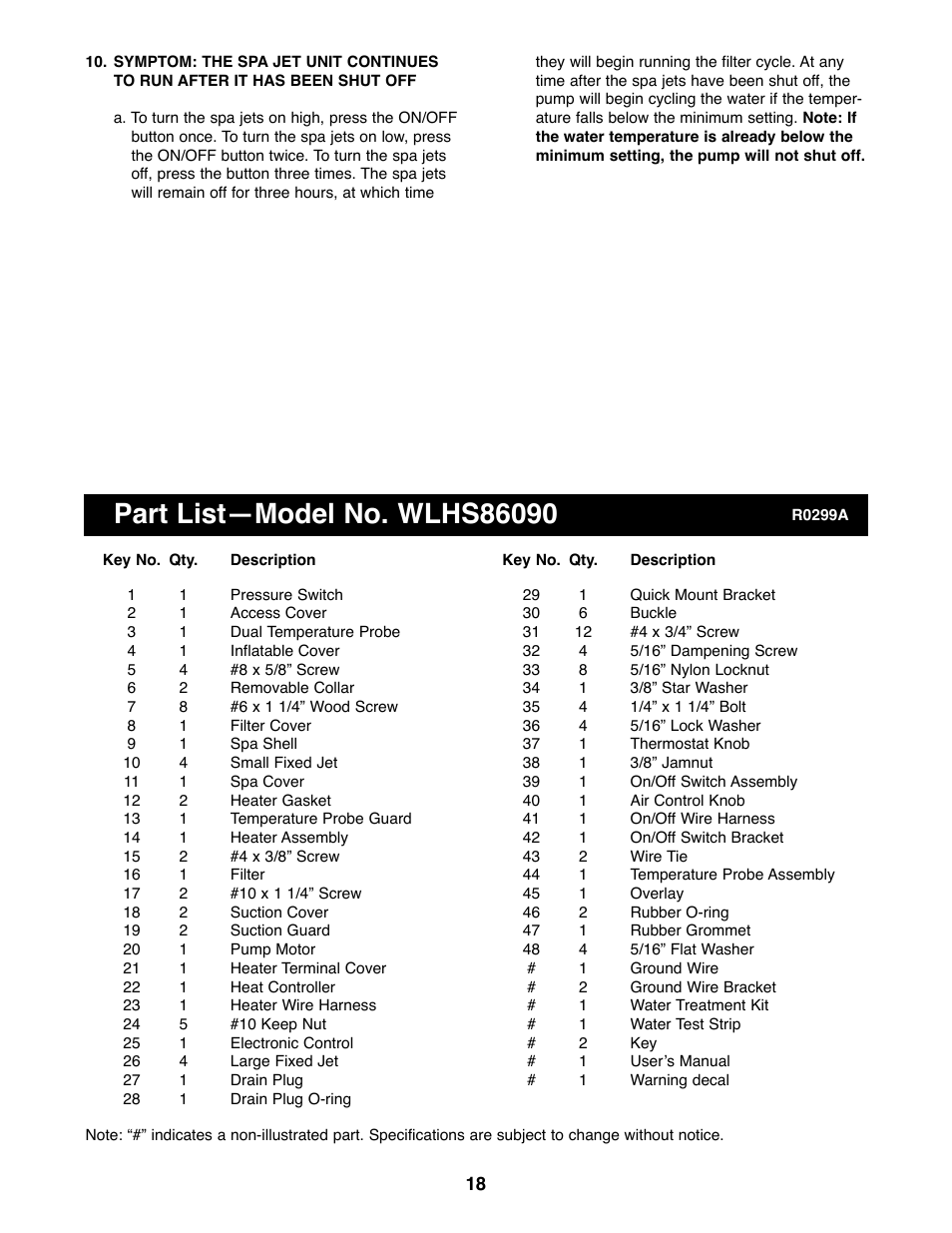 Weslo Daybreak 860 WLHS86090 User Manual | Page 18 / 20