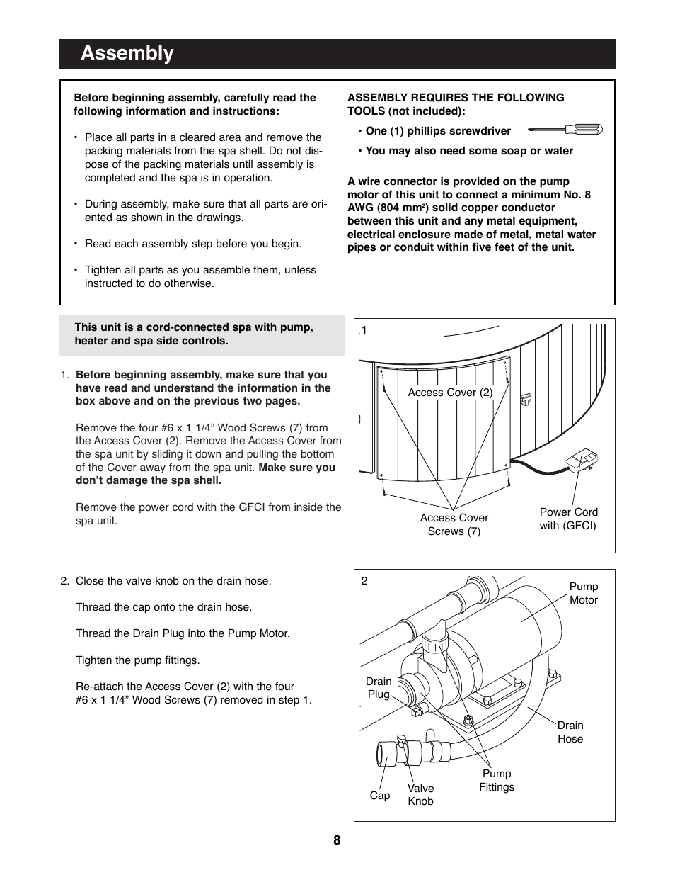 Assembly | Weslo Daybreak 860 WLHS86090 User Manual | Page 8 / 20