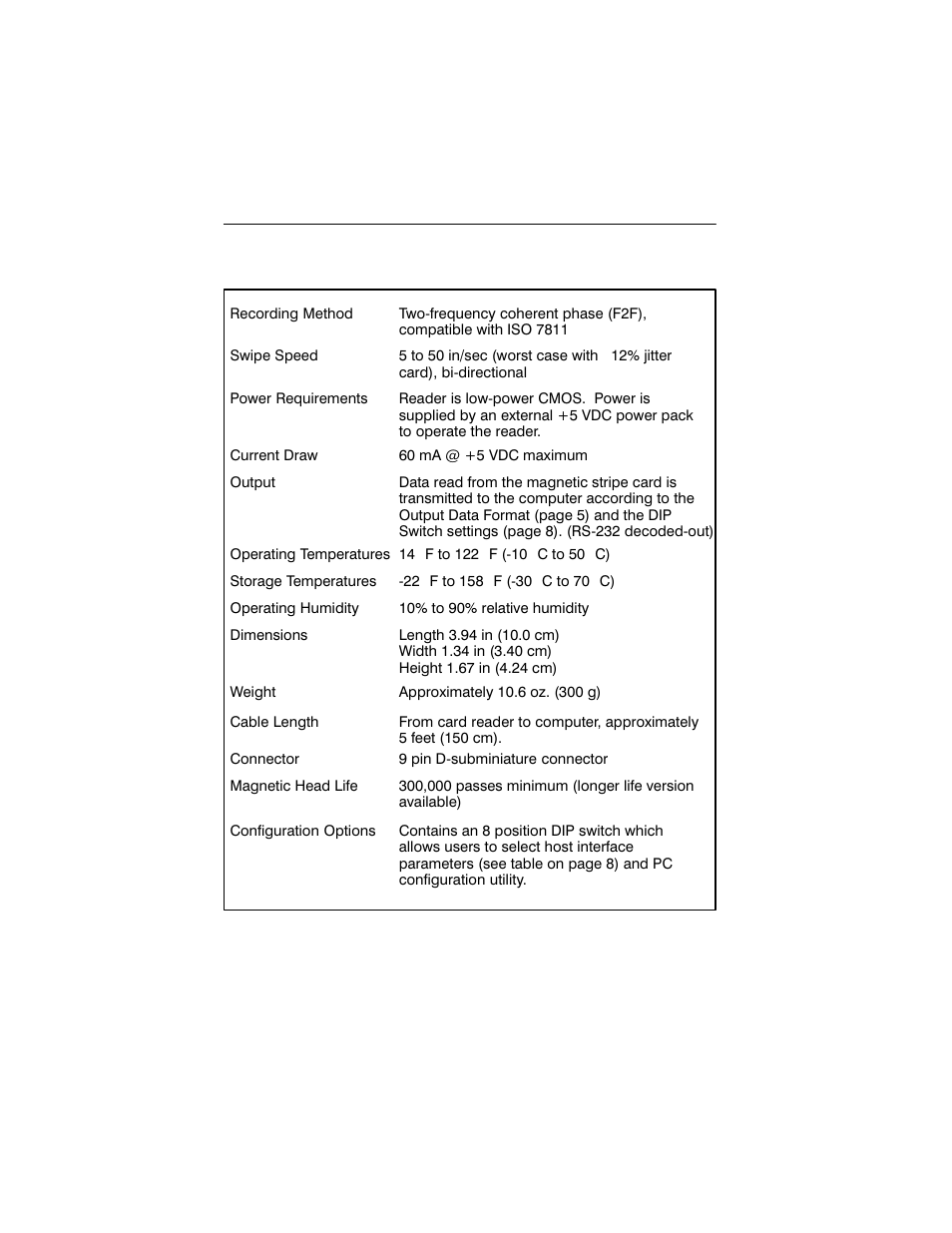 Specifications | Welch Allyn SCANTEAM 6980 User Manual | Page 15 / 19