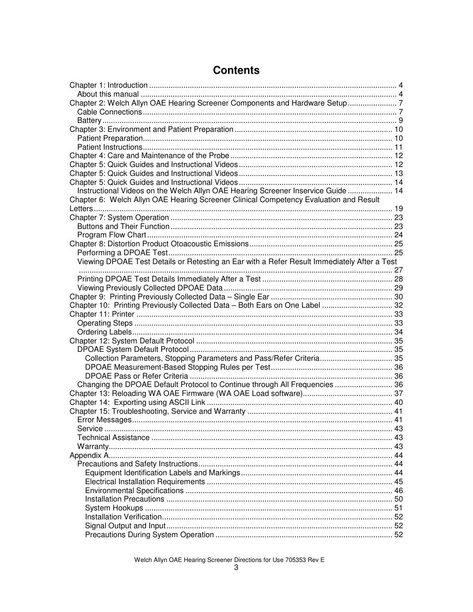 Welch Allyn REF 29400 User Manual | Page 4 / 54
