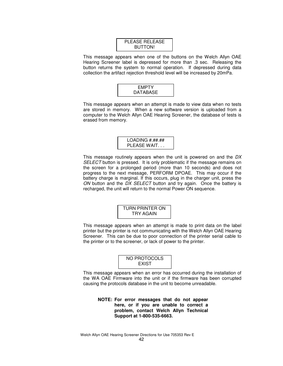 Welch Allyn REF 29400 User Manual | Page 43 / 54