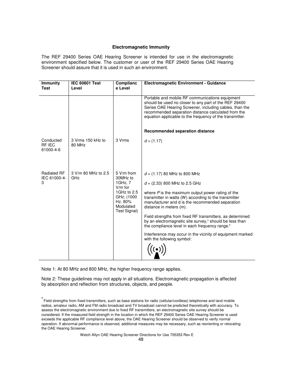 Welch Allyn REF 29400 User Manual | Page 49 / 54