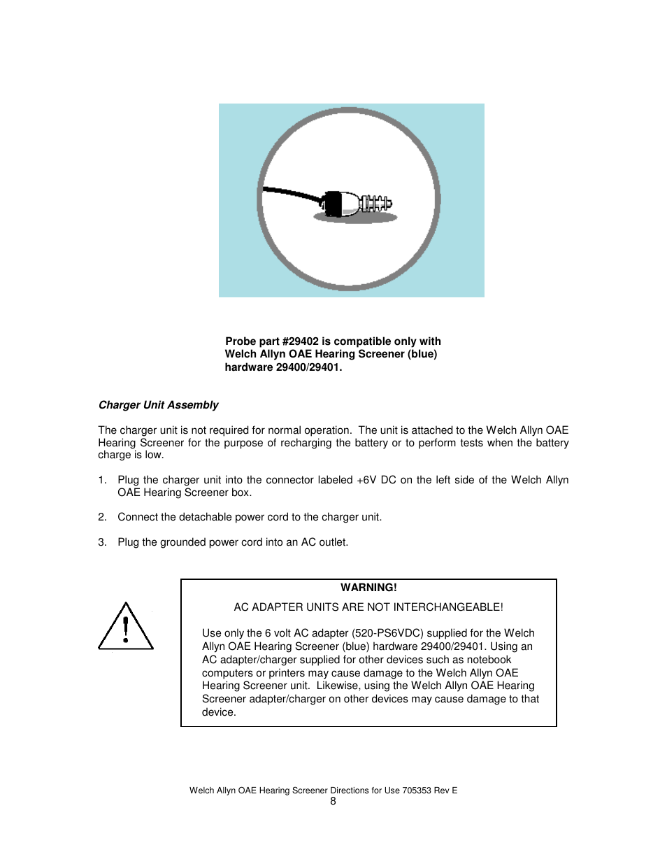 Welch Allyn REF 29400 User Manual | Page 9 / 54