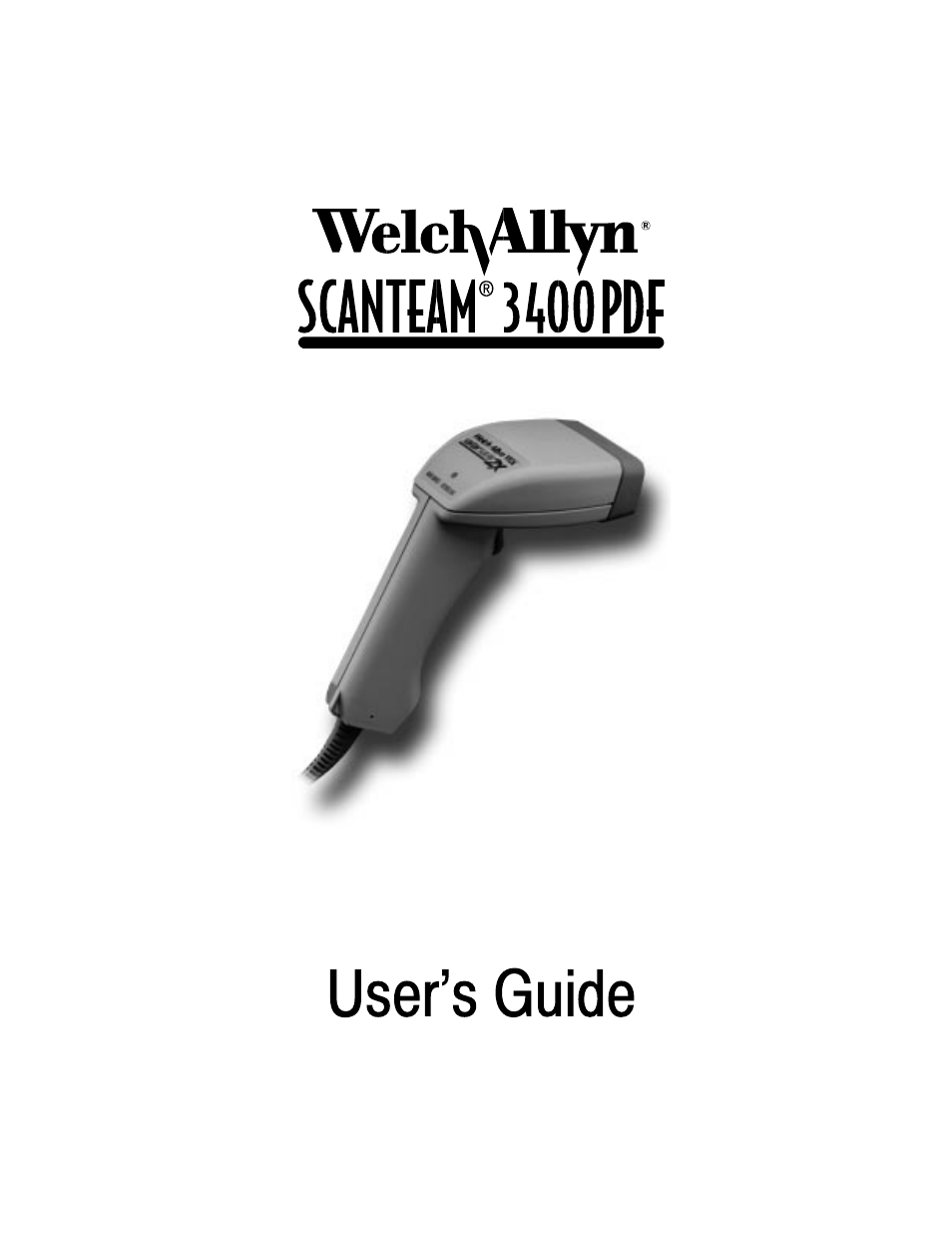 Welch Allyn SCANTEAM 3400PDF User Manual | 94 pages