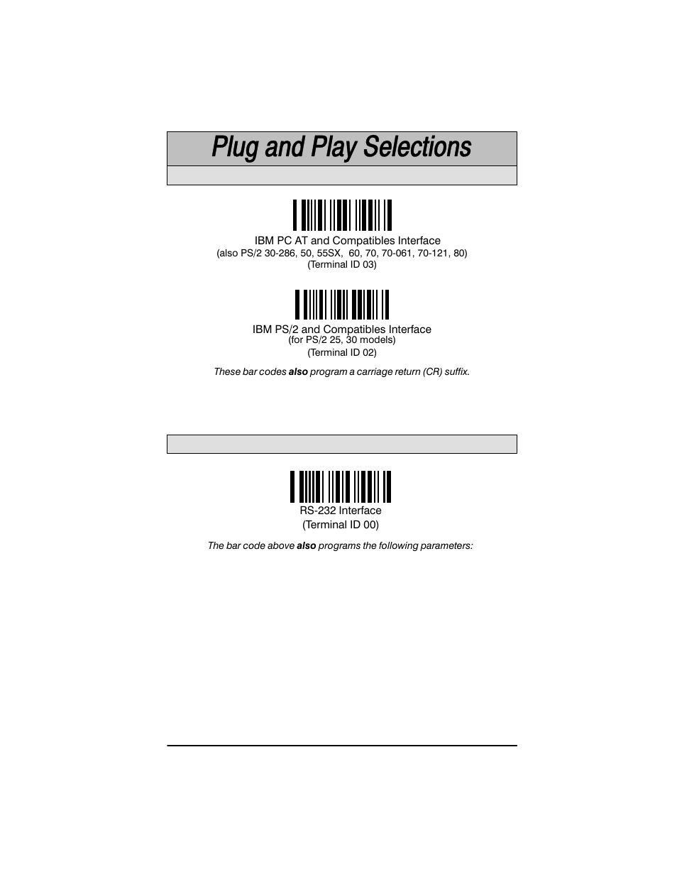 Ibm pc interface, Rs–232 interface | Welch Allyn SCANTEAM 3400PDF User Manual | Page 15 / 94