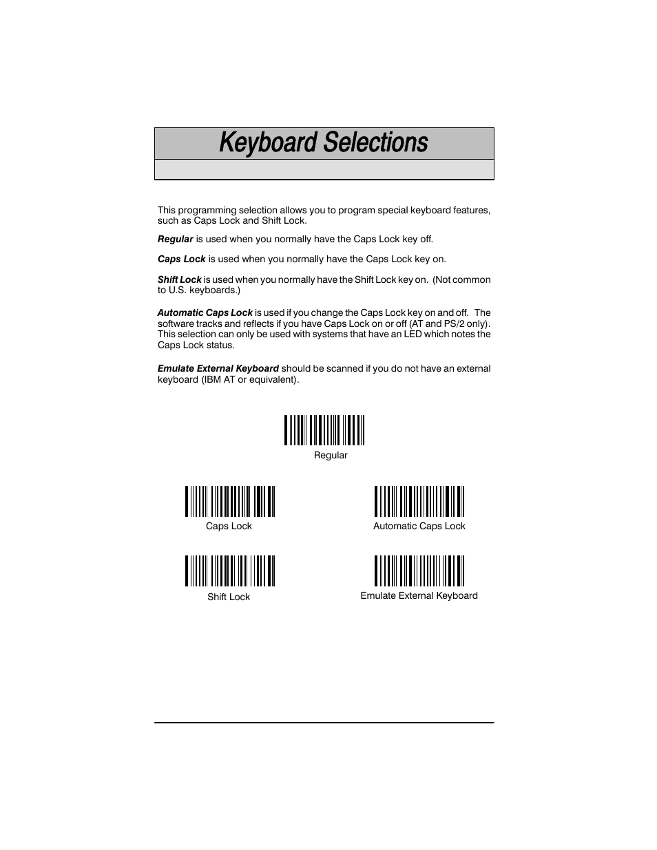 Keyboard style selections | Welch Allyn SCANTEAM 3400PDF User Manual | Page 46 / 94