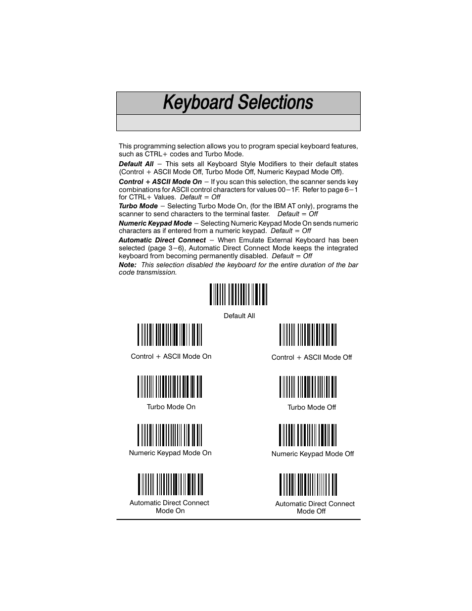 Keyboard style modifiers | Welch Allyn SCANTEAM 3400PDF User Manual | Page 47 / 94