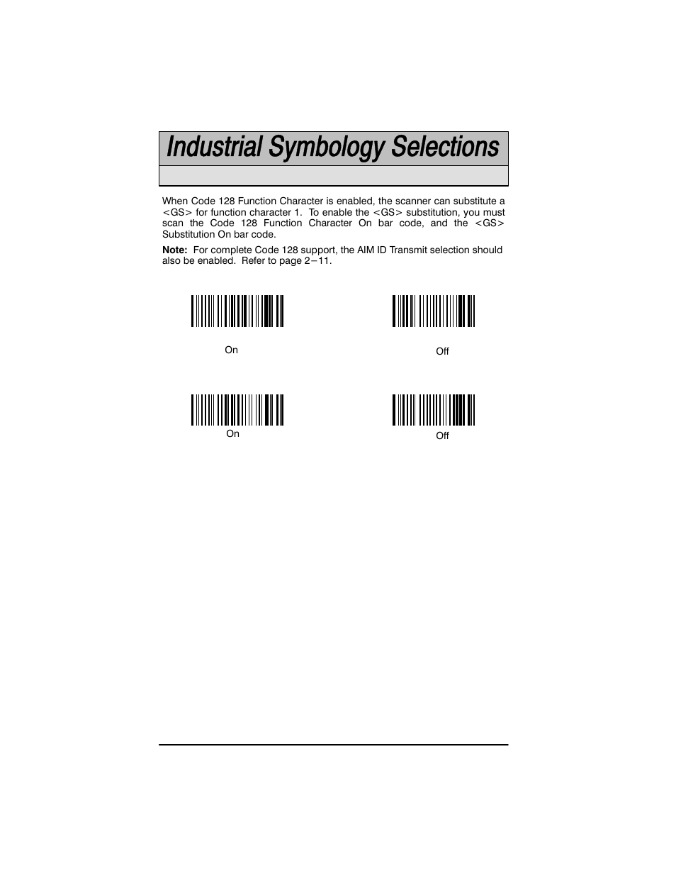 Code 128 function character selection | Welch Allyn SCANTEAM 3400PDF User Manual | Page 58 / 94