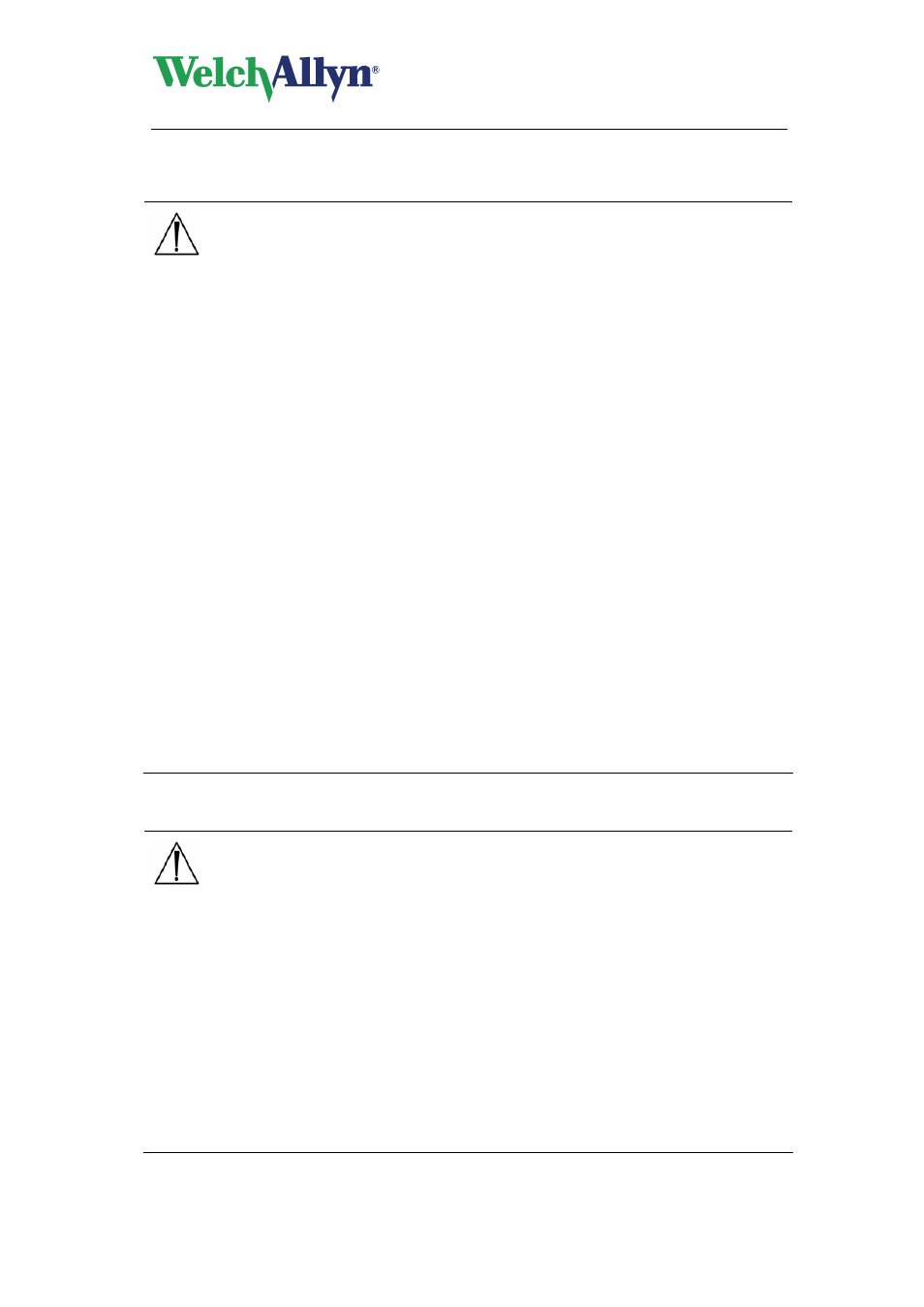 Abpm 6100 hardware manual, Warning, Caution | Welch Allyn ABPM 6100 User Manual | Page 7 / 30