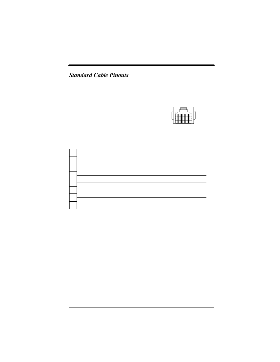 Standard cable pinouts | Welch Allyn IMAGETEAM 3800 User Manual | Page 115 / 132