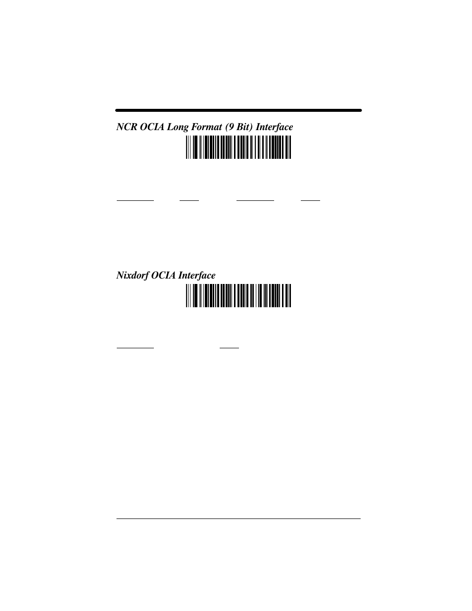 Ncr ocia long format (9 bit) interface, Nixdorf ocia interface | Welch Allyn IMAGETEAM 3800 User Manual | Page 13 / 132