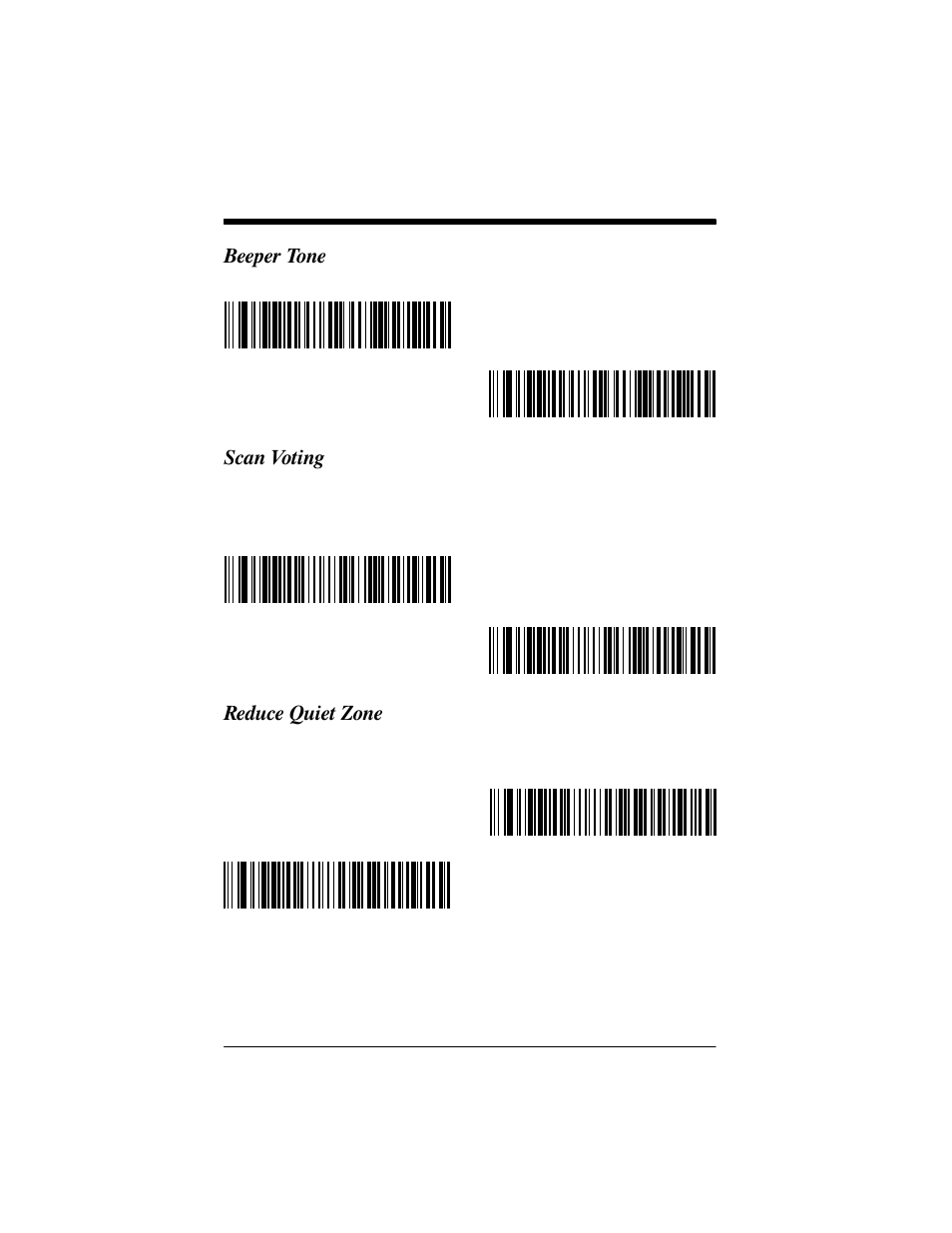 Beeper tone, Scan voting, Reduce quiet zone | Welch Allyn IMAGETEAM 3800 User Manual | Page 34 / 132