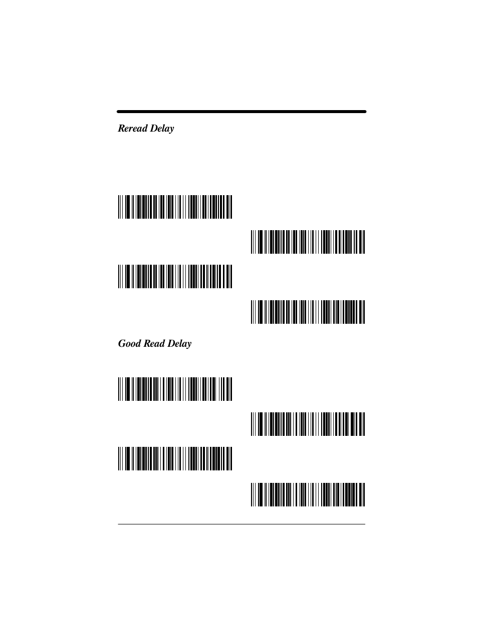 Reread delay, Good read delay | Welch Allyn IMAGETEAM 3800 User Manual | Page 35 / 132