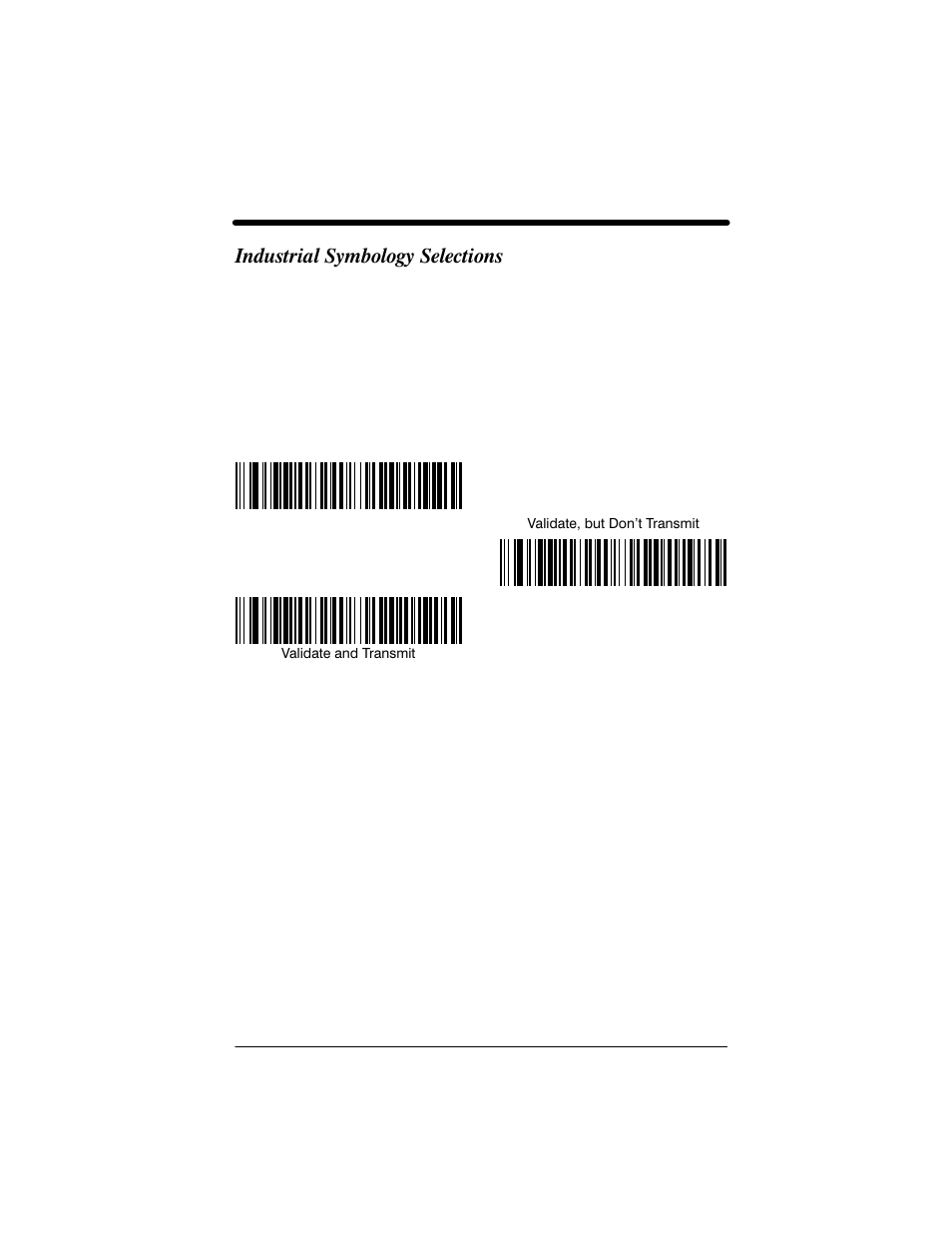 Industrial symbology selections | Welch Allyn IMAGETEAM 3800 User Manual | Page 63 / 132