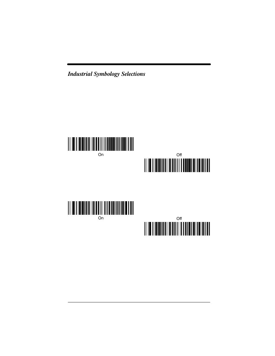 Industrial symbology selections | Welch Allyn IMAGETEAM 3800 User Manual | Page 65 / 132