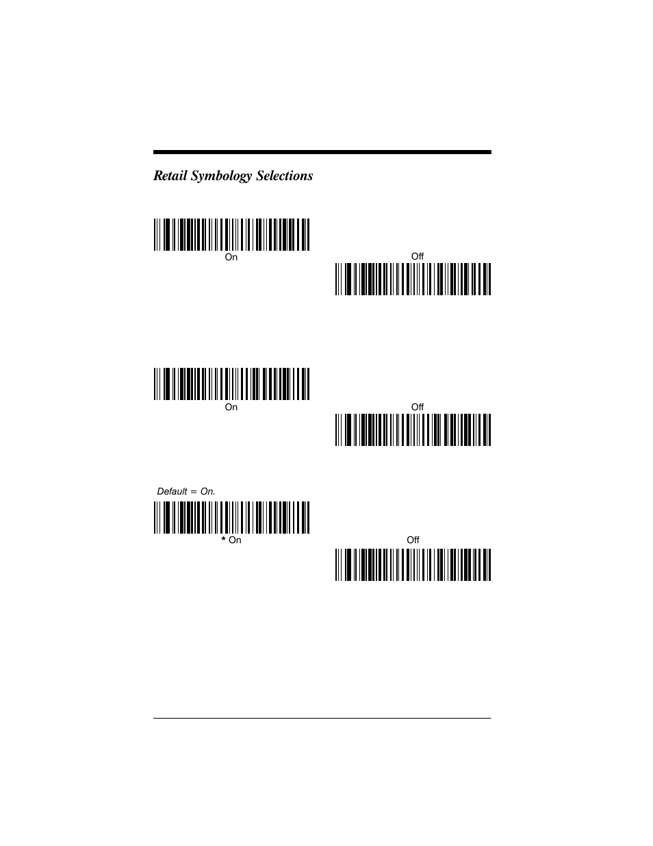 Retail symbology selections | Welch Allyn IMAGETEAM 3800 User Manual | Page 88 / 132