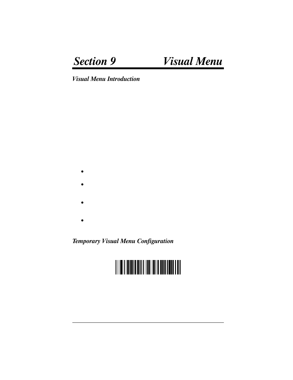 Visual menu introduction, Temporary visual menu configuration | Welch Allyn IMAGETEAM 3800 User Manual | Page 97 / 132
