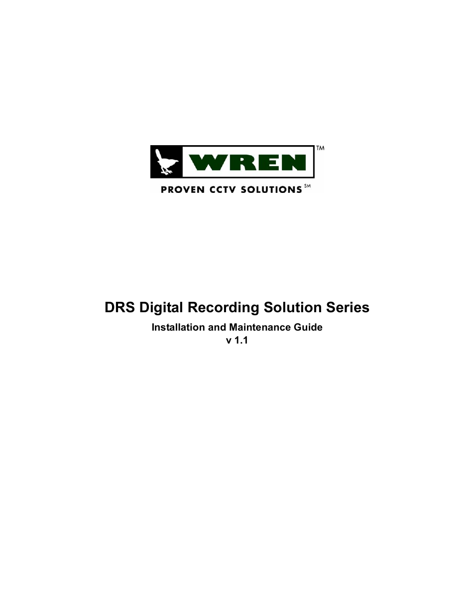 Wren Associates DRS5016 User Manual | 112 pages