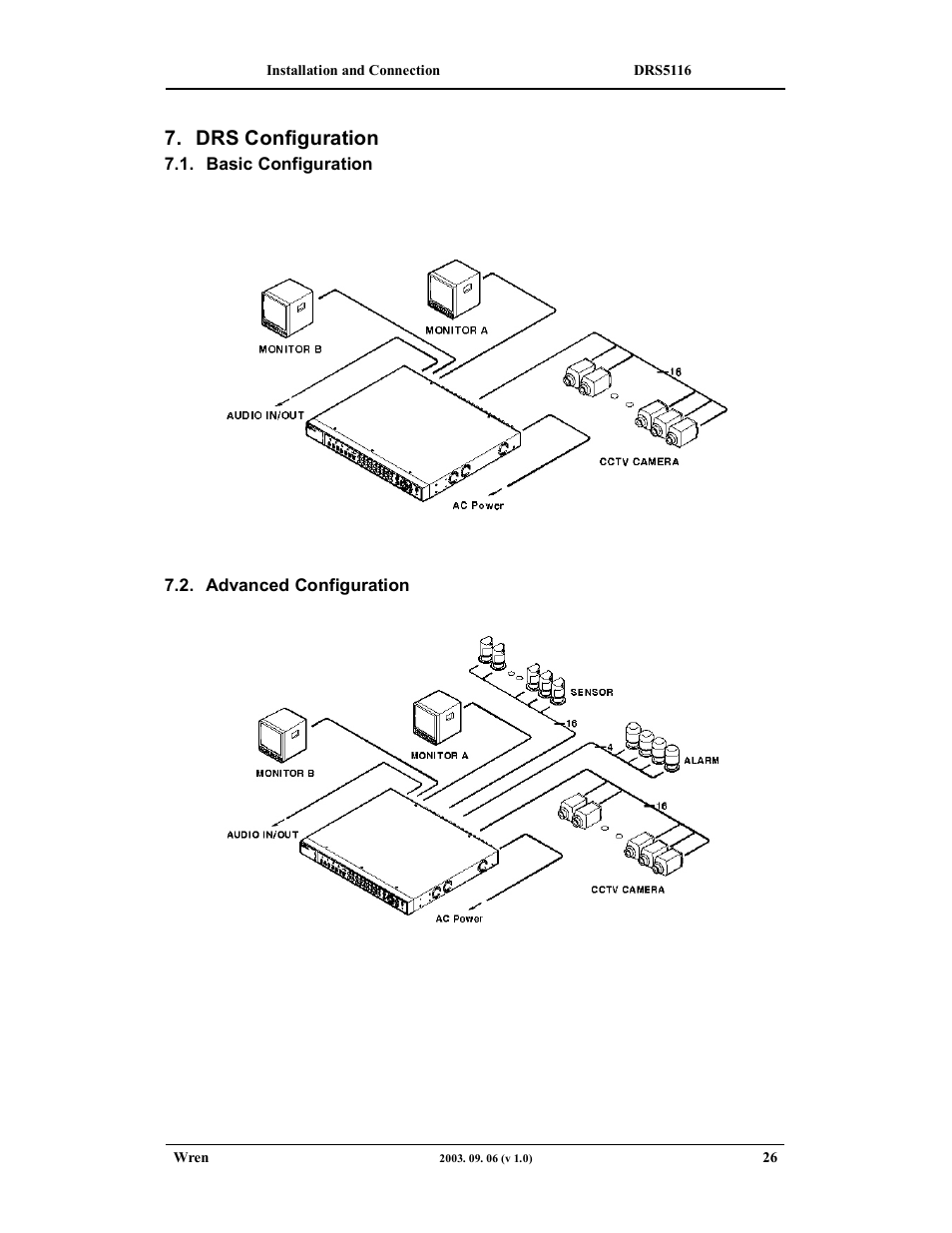 Drs configuration | Wren Associates DRS5016 User Manual | Page 26 / 112