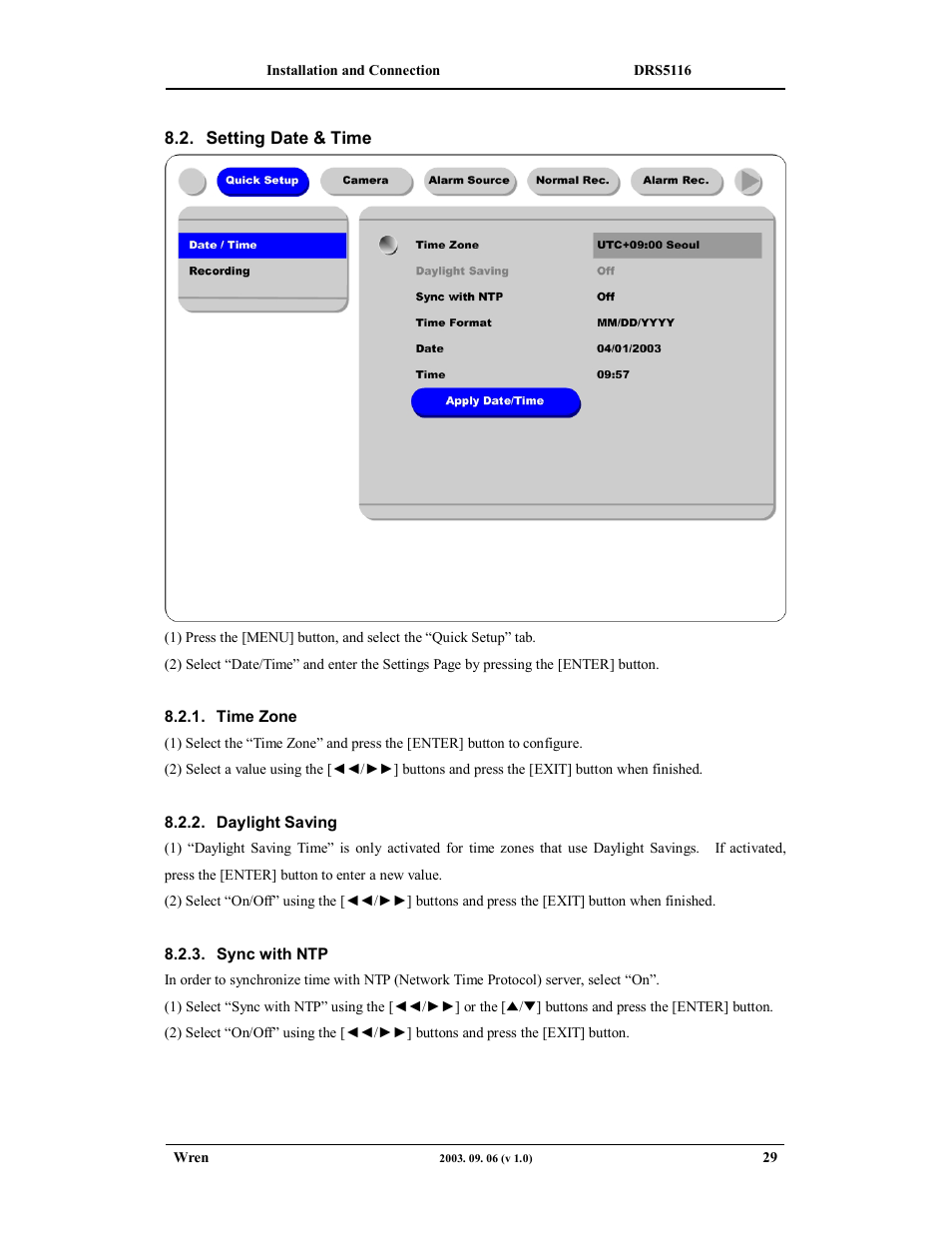 Wren Associates DRS5016 User Manual | Page 29 / 112