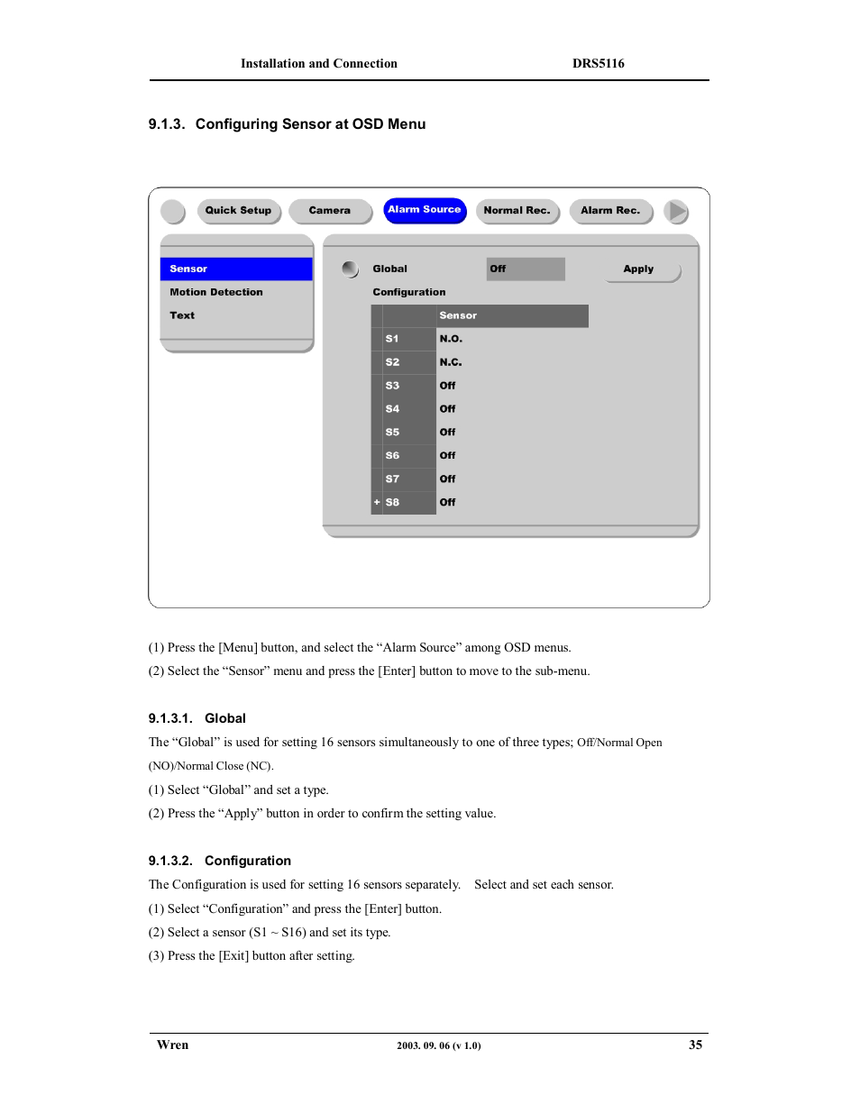 Wren Associates DRS5016 User Manual | Page 35 / 112