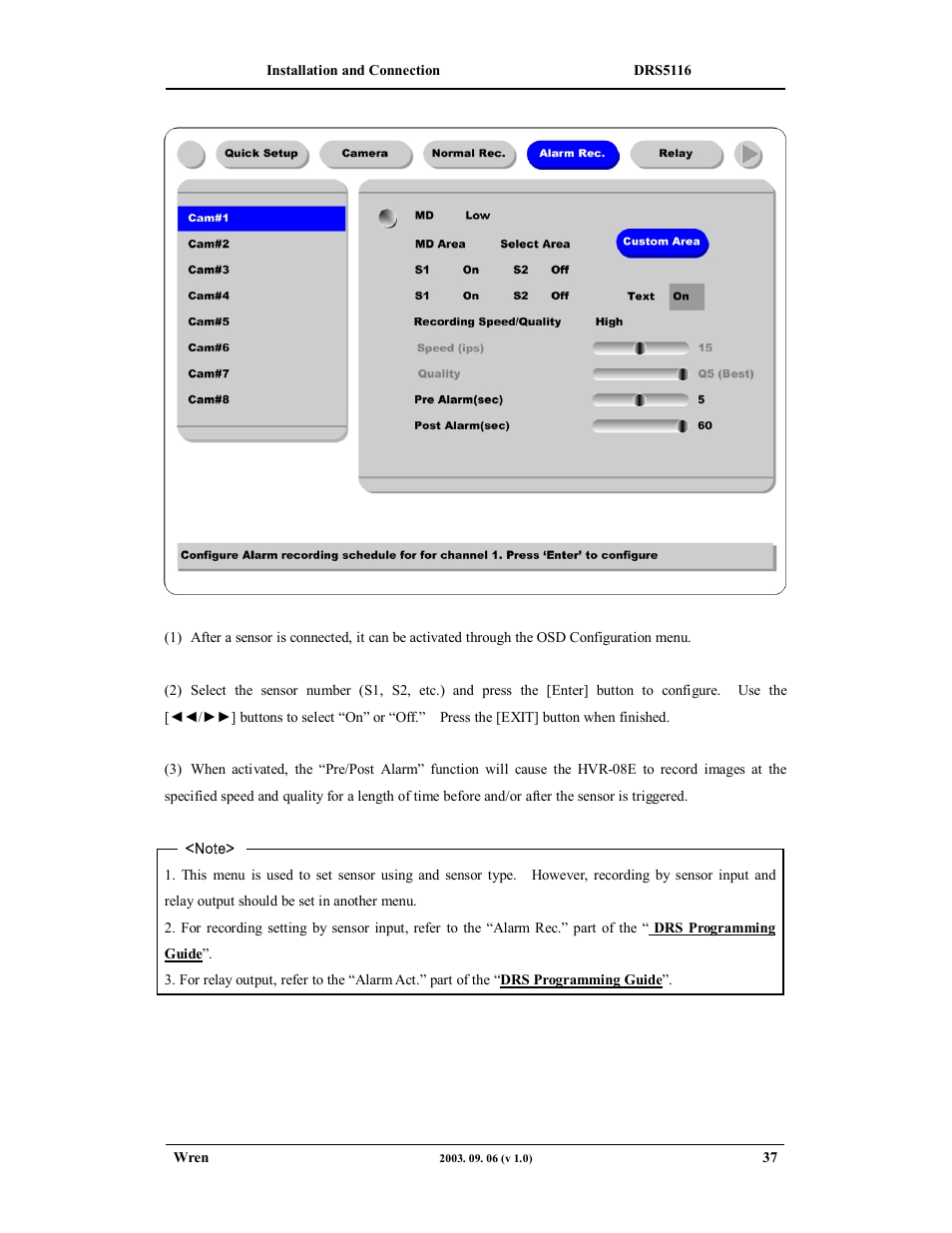 Wren Associates DRS5016 User Manual | Page 37 / 112
