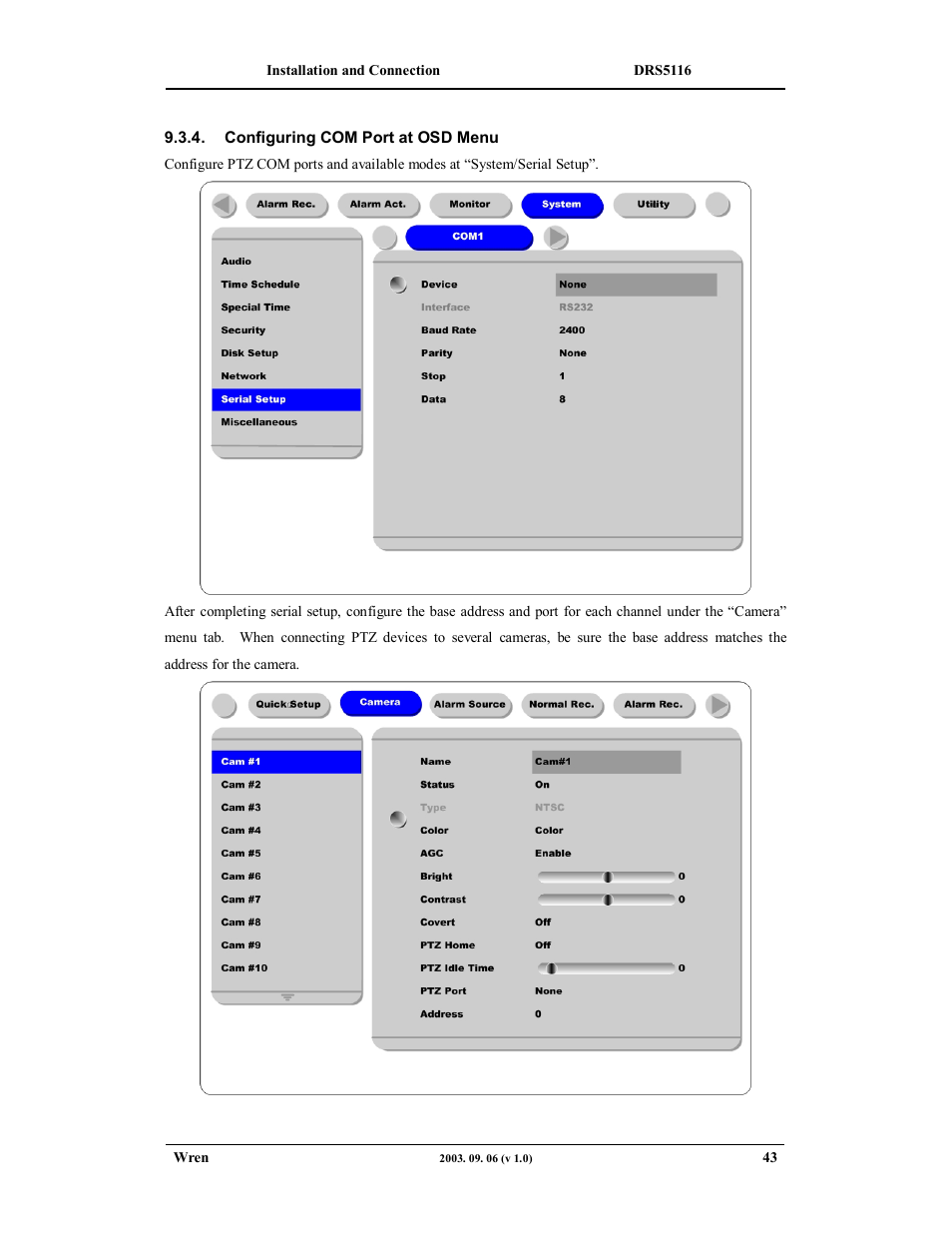 Wren Associates DRS5016 User Manual | Page 43 / 112