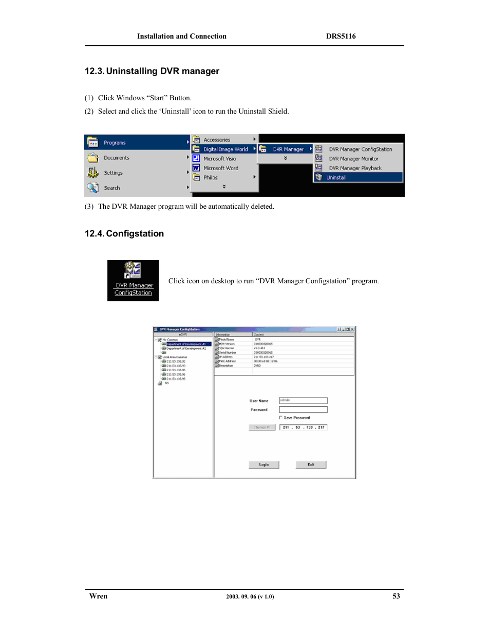 Wren Associates DRS5016 User Manual | Page 53 / 112