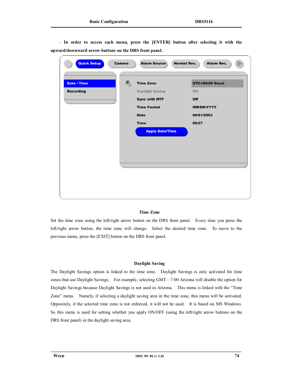 Wren Associates DRS5016 User Manual | Page 74 / 112