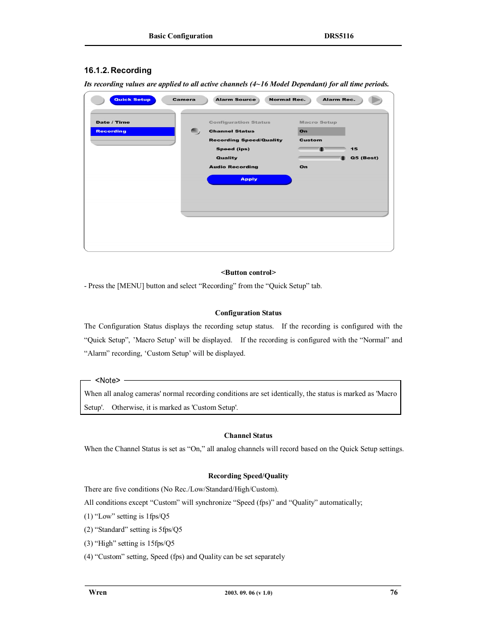 Wren Associates DRS5016 User Manual | Page 76 / 112