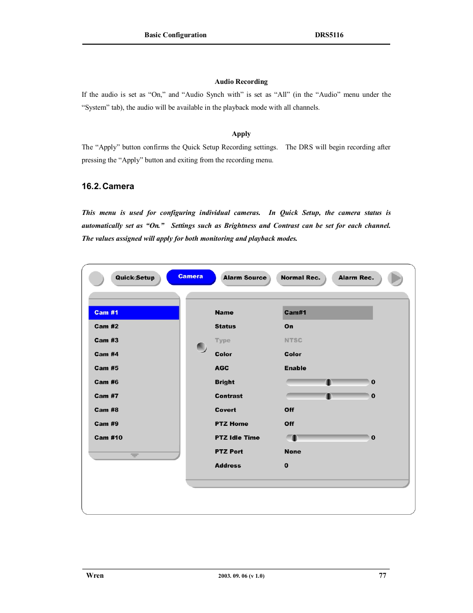 Wren Associates DRS5016 User Manual | Page 77 / 112