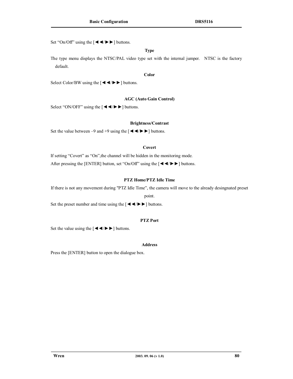 Wren Associates DRS5016 User Manual | Page 80 / 112