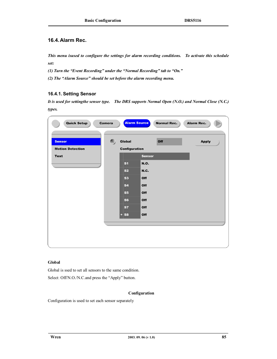 Wren Associates DRS5016 User Manual | Page 85 / 112