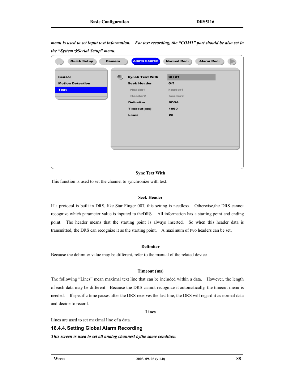 Wren Associates DRS5016 User Manual | Page 88 / 112
