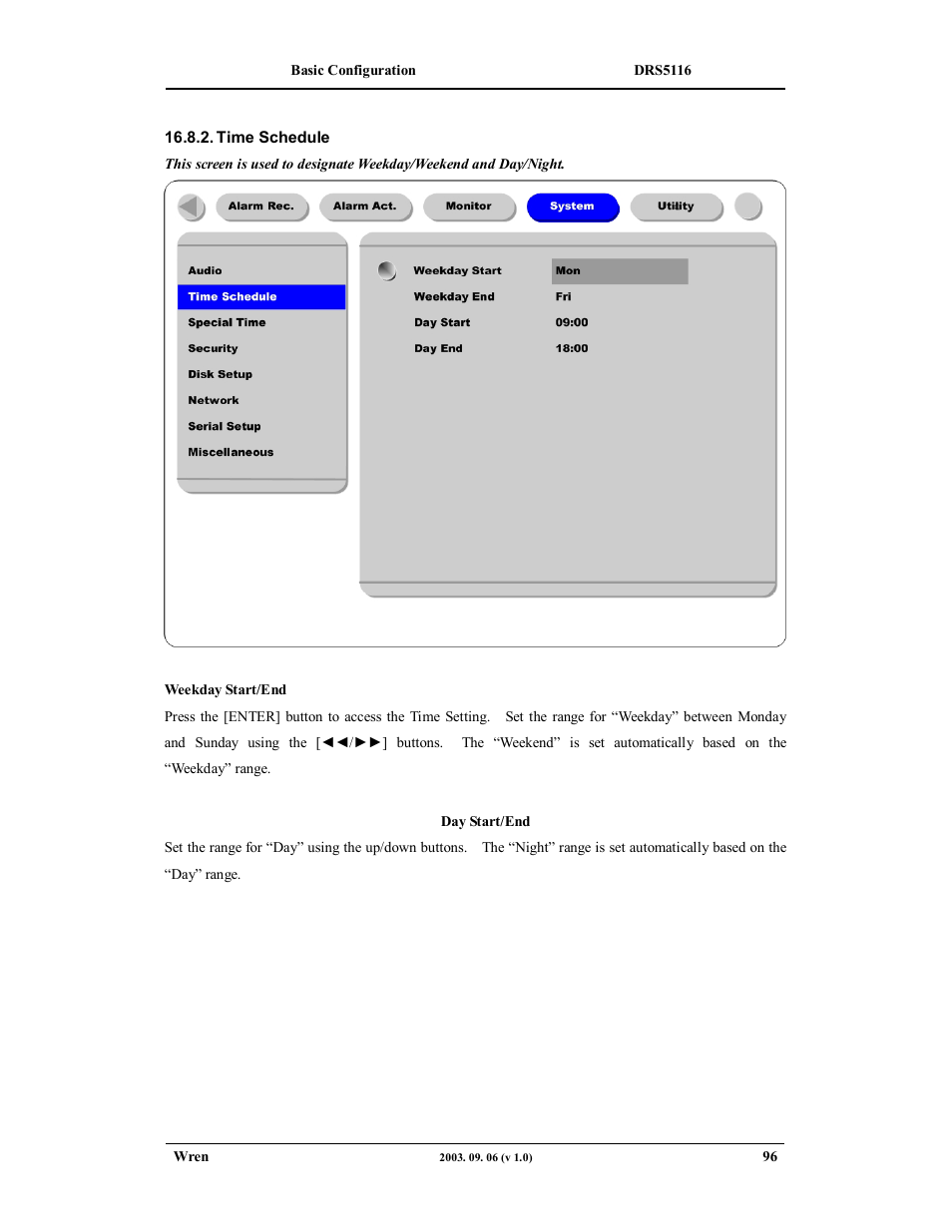 Wren Associates DRS5016 User Manual | Page 96 / 112