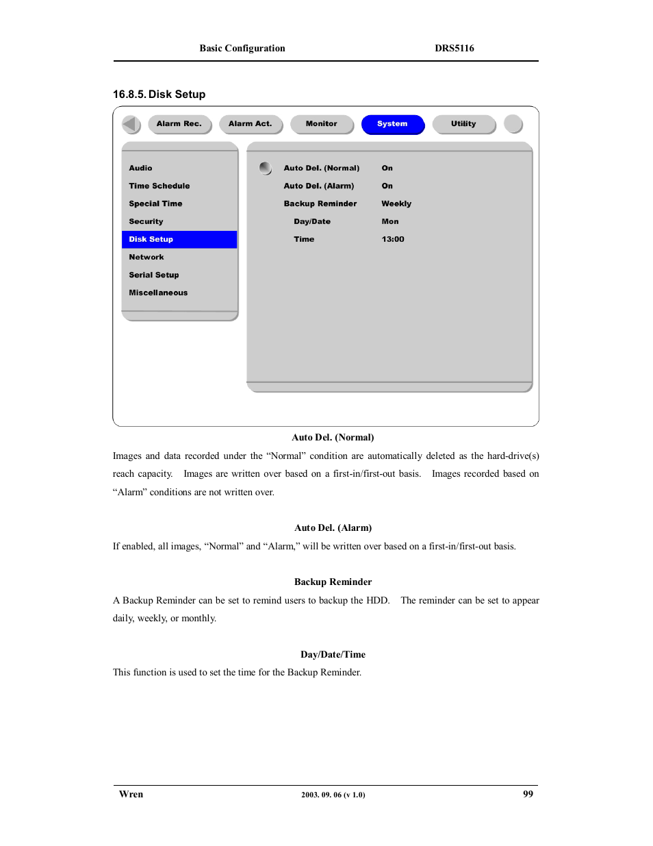 Wren Associates DRS5016 User Manual | Page 99 / 112