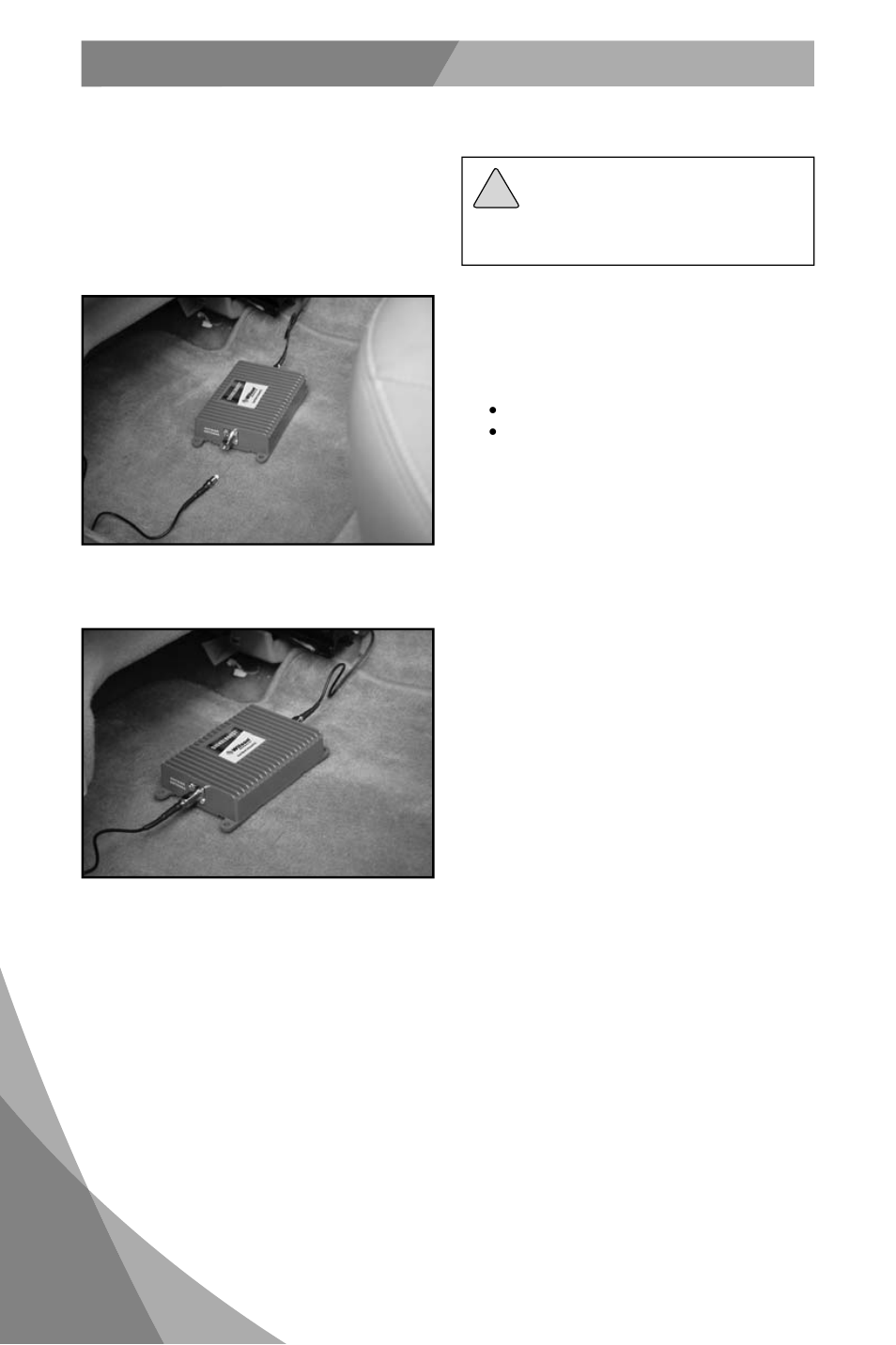 Vehicle installation | Wilson Car Amplifier User Manual | Page 6 / 12