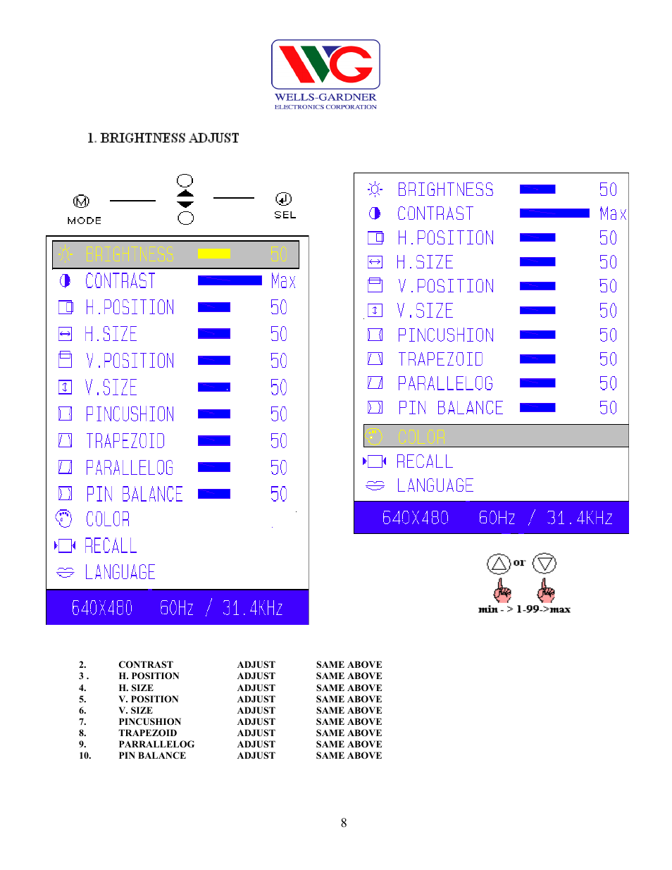 Wells-Gardner D9100 User Manual | Page 10 / 25