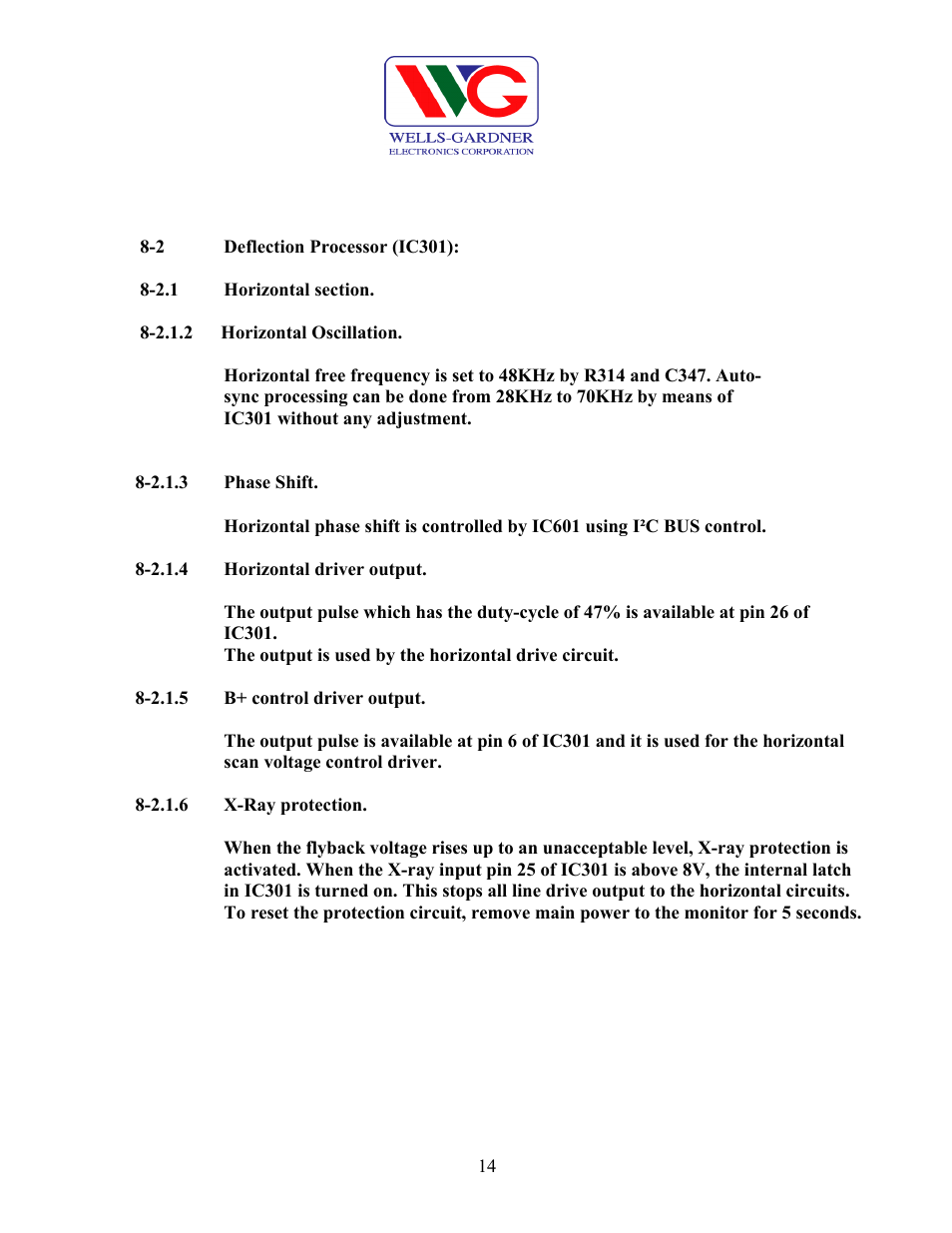 Wells-Gardner D9100 User Manual | Page 16 / 25