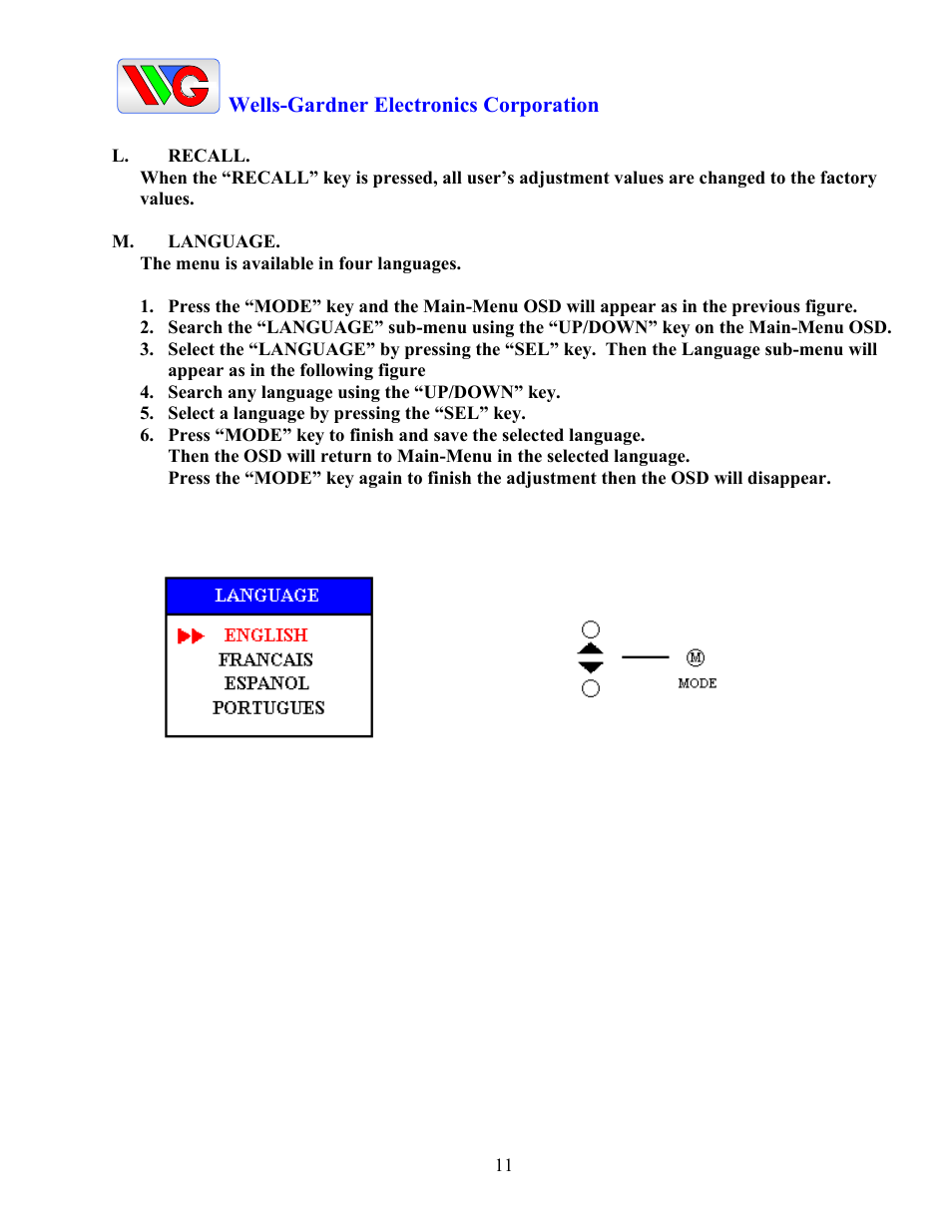 Wells-Gardner D9300 Series User Manual | Page 13 / 28