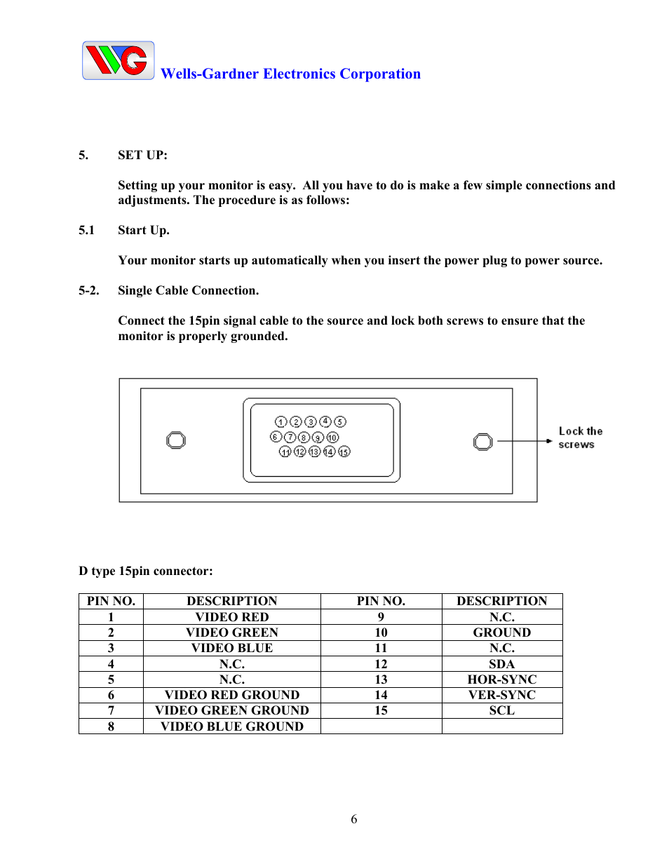 Wells-Gardner D9300 Series User Manual | Page 8 / 28