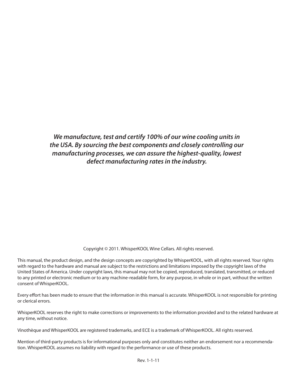 WhisperKool XLT 6000 User Manual | Page 2 / 36
