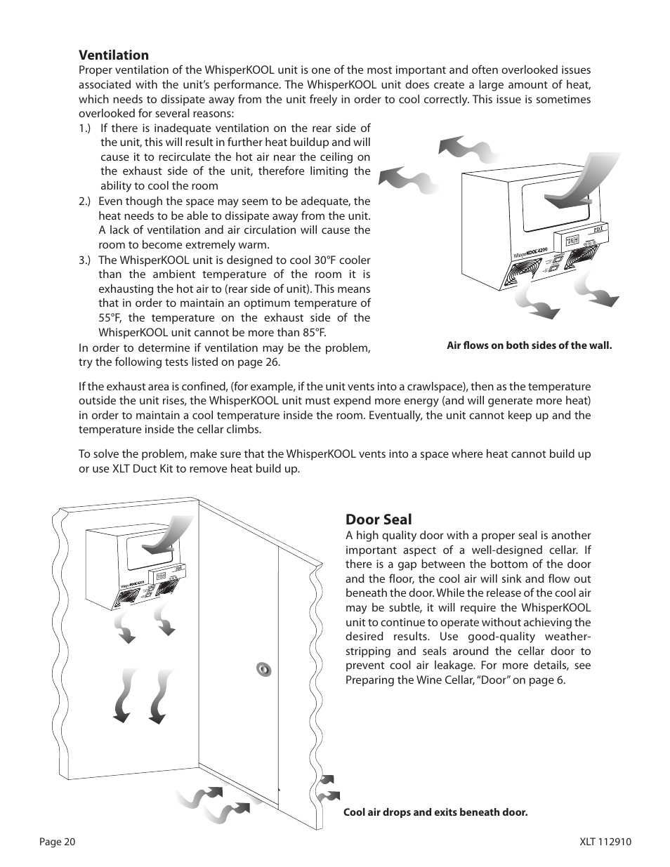 Door seal | WhisperKool XLT 6000 User Manual | Page 22 / 36