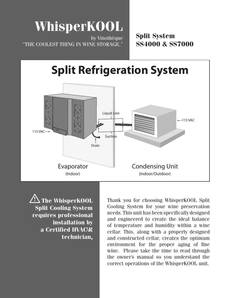 WhisperKool SS7000 User Manual | 36 pages