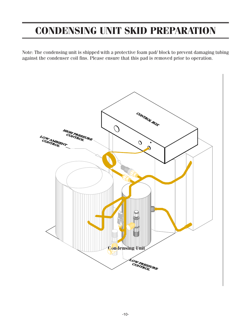 Condensing unit skid preparation | WhisperKool SS7000 User Manual | Page 10 / 36